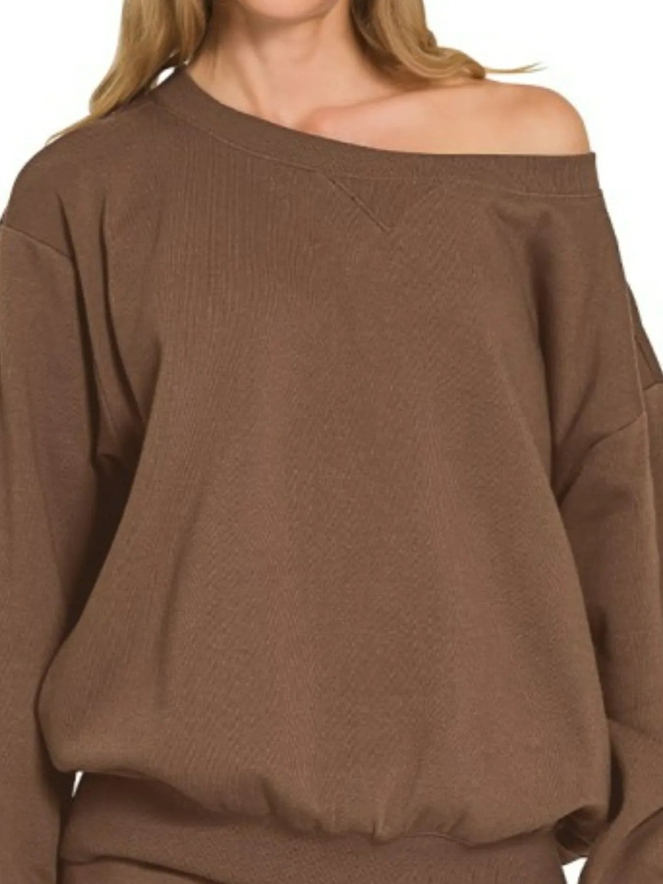 Fleece Boat Neck Short Set